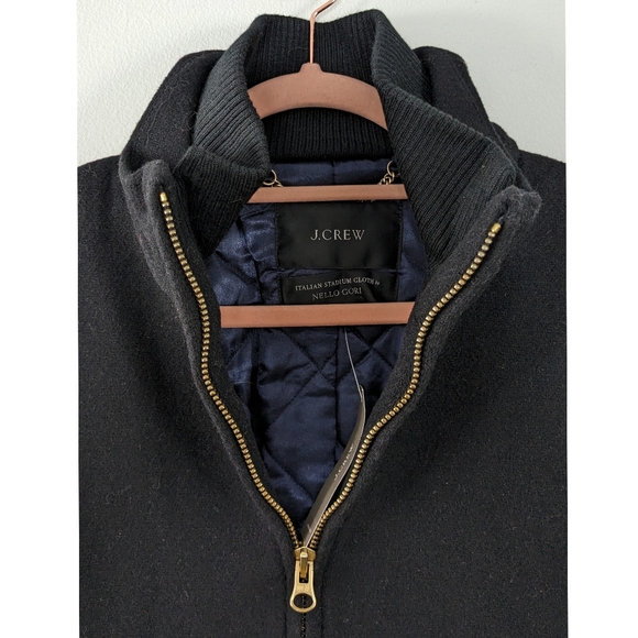 NWT J.Crew Black Lodge Italian Wool Silk Lined Jacket SZ 4 - Picture 4 of 8